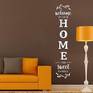 Wall Stickers 3d Mirror English Letters Home Family Selfadhesive Acrylic Decals For Room Decor Decoration 230822