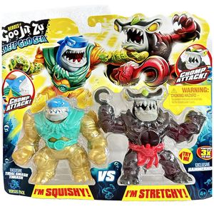 Herói de brinquedo descompressivo Original de goojitzu s9 Deep Goo Sea Hydra Double Goo Goo Tyro 2 em 1 Goo Stretch Toy Horriglow Blast Blazagon Thrash 230823