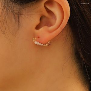 Hoop Earrings Fashion Korean 925 Silver Piercing Pearl Stud For Women Plated Luxury Brincos Aretes Joyero Pins Modeling Gift