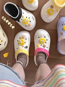 Slipper Garden Shoes Mite Cheese Diy Hole Shoese's Summer Slippers Outdoor Anti Slip Толстый пляж Sandals 230822