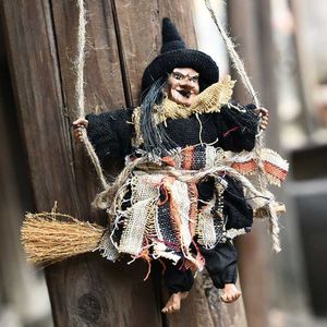 Other Festive Party Supplies Halloween Hanging Ghost Witch Doll Horror Scary Hanging Decoration Ghost Flying Witch Pendant Halloween DIY Party Ornaments L0823
