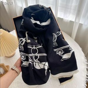 2024 Top quality Italian men's and women's scarves Printed wool 100% silk wool imported scarves with warm coats