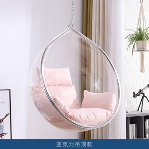 Camp Furniture Bubble Chair Hanging Ball Space Glass Basket Nordic Outdoor Swing Transparent Hammock