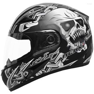 Motosiklet kaskları nenki kask siyah moto tam yüz retro scooter motosiklet sürme erkekler motokros casco