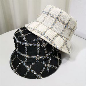 Fisherman Hat Mały pachnący wiatr Bronzing Klattice Fashion All-Match Sun Protection Hat For Basen dla kobiet Bułyk2875