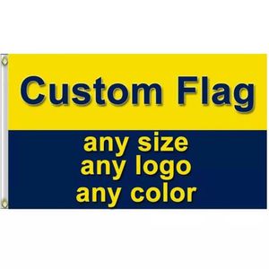 Johnin Custom Logo Flag OEM DIY Digital Printing بواسطة فكرتك الخاصة تخصيص لافتة طباعة أي لون مع Gromsets