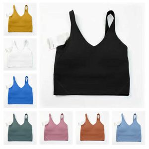 23 Yoga outfit Type Back Align Tank Topps Gymkläder Kvinnor Casual Running Naken Tight Sports Bra Fitness Underwear Vest Shirt Crop Top