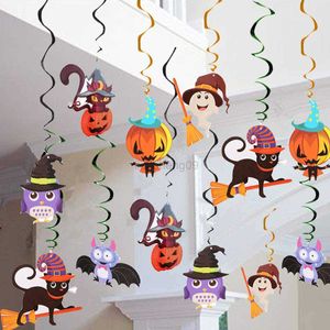 Andra festliga festförsörjningar 6pc tak hängande virvel halloween dekoration party hängande hem hanted hus skräck rekvisita halloween party leveranser ornament l0823