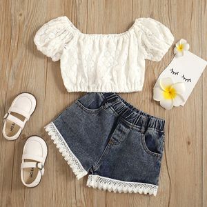Clothing Sets Fashion Style Baby Girls Clothing Sets Top Shorts Suits Birthday Party Kids Clothes 1-6Y