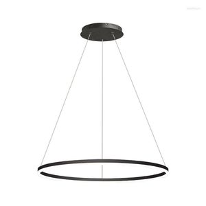 Kolye lambaları Modern Led Lamba Dia105cm Siyah Üçgen Avize Restoran El Oturma Odası İç Mekan Dekor Yamaçları