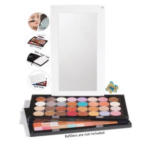 Eye Shadow Coosei Brand EMPTY Magnetic Eyeshadow Palette with Light Mirrow DIY Acrylic Waterproof HighGloss Makeup Pallet 230822