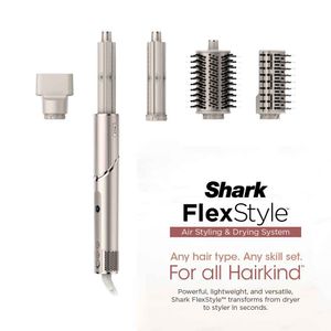 Shark HD430 FlexStyle Air Styling Droogsysteem, 5-in-1 Multifunctionele Styler Automatische Haarkruller Haarverzorging Huishoudelijke Intelligente Hoge Snelheid Haardrogers