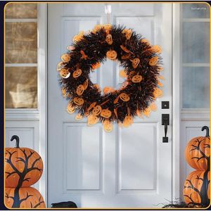 Decorative Flowers Simulated Halloween Wreath Door Hanging Pendant Interior Decoration Bat Pumpkin And Ghost Festival