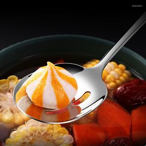 Spoons Stainless Steel Deepened Thickened Colander Soup Spoon Chopsticks Long Handle Household Kitchen Cooking Utensils
