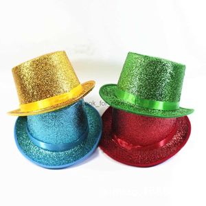 Cekiny TOP HAT Women Men Hip-Hop Dance Performance Jazz Hats Masquerade Theatre Props Cosplay Party Akcesoria Bożego Narodzenia HKD230823