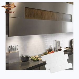Väggklistermärken vit tegelplattor skala och stick självhäftande dekal klistermärke diy kök badrum heminredning vinyl 3d 230822