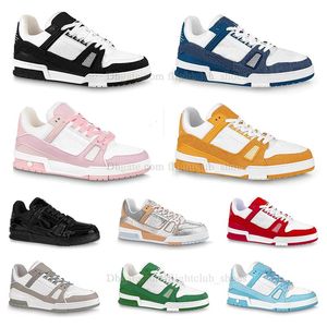 Designer sneaker virgils scarpe casual scarpe denim tela pelle abloh bianco verde rosso blu lettere sovrapposizioni piattaforma moda uomo donna basse sneakers stringate 36-45 Hot