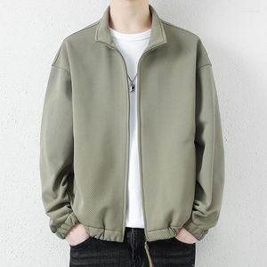 Giacche da uomo 2023 in stile coreano Spring Solid Color Stand Streetwear Streetwear Casual Zipper Coate di alta qualità U29