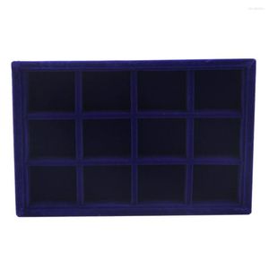 Jewelry Pouches Functional Stackable Velvet Tray Showcase Display Storage Organizer