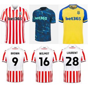 2023/24 Maglie da calcio Stoke City 2024 Clucas Fletcher Uniform Mens Campbell Brown Shirts