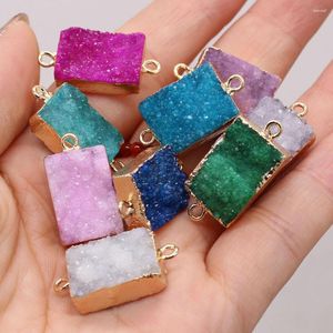 Pendant Necklaces Natural Stone Water Crystal Bud Charm Connector DIY Bracelet Earrings Jewelry Accessories Gift