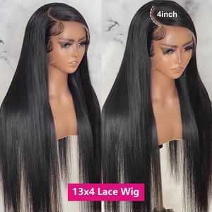 30 Inch Straight Lace Front Wigs for Women 13x4 Bone Straight Human Hair Wig Brazilian Transparent Pre Plucked Lace Frontal Wig