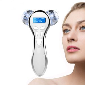Ansikte Massager 4D Micro Current Roller Electric Beauty Skin Draw Anti Aging V Lifting Body 230823