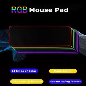 Mouse Pads Wrist 400x900 LED RGB Anpassad skrivbordsskydd Mattor Tabell Laptop Mausepad Mat Computer Keyboards Tillbehör Anime Mouse Pad PC R230823