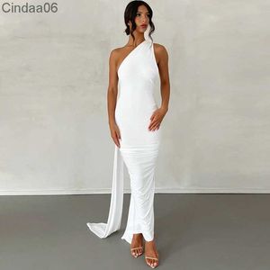 Dresses For Woman Fashionable 2023 Summer Elegant Line Sexy Backless Pleated Slim Fit Solid Sleeveless Dress Night Clubs Birthday Evening Party