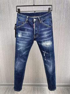 Y2k Jeans Designer Klassische Herrenjeans Knight Boy Jeans Style Slim Stretch Stone Wash Process Zerrissene Jeans Asiatische Größe 28-38 357