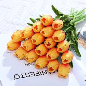 Decorative Flowers Home Decor Artificial Tulip Simulation Christmas Wedding Party Outdoor Decoration Indoor Tabletop Creative Ornaments