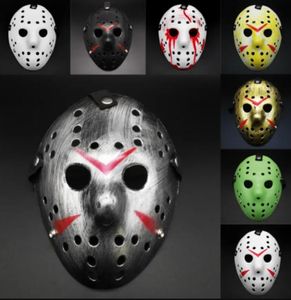 Maskeradmasker Jason Voorhees mask fredag ​​den 13: e skräckfilmen Hockey Scary Halloween Costume Cosplay Plastic Party FY2931 I0823