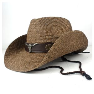 Wide Brim Hats Bucket Hats Summer Straw Men Women Black Western Cowboy Hat Wide Brim Outdoor Sombrero Hombre Cowgirl 230822