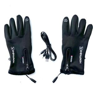 Five Fingers Gloves USB electric heating fishing gloves 5 finger full heat takeout dispatcher winter cycling hunting warm bare touch 230823