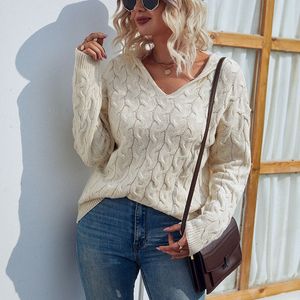 Kadın Sweaters Vintage Kadın Kazak Yeşil Kapşonlu Kazak Jumper Kış Örgü Temel Üstler Sonbahar Gevşek Kadın Örgü Dış Giyim Katlar 230822