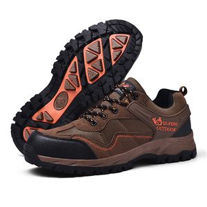 Segurança Sapatos de segurança Men Waterperme Hight Leather Lowtop para camping de trekking ao ar livre 230822