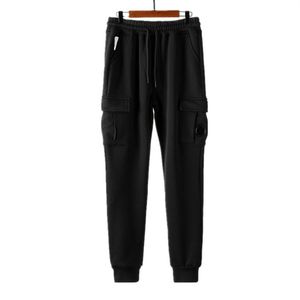 Men's winter style jogger Wei pants fashion brand sports pant Same for men Plush and thicken trousers 3-color black grey dark266N