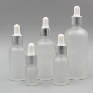 5 10ML Frosted Glass Dropper Bottles15 20 30 50 ML Essential Oil Dropper Bottles Perfume Pipette Bottles Cosmetic Containers For Travel DIY