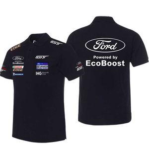 Ford F1 Męski wydrukowany w 3D z krótkim rękawem motocykl Polo Quick Dry T-Shirt Off-Road Sports