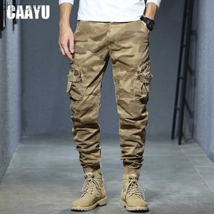 CAAYU Joggers Cargo Pants Men Casual Hiphop MultiPocket Male Trousers Sweatpants Streetwear Tactical Track KhakiCamouflage PantsLF20230824.