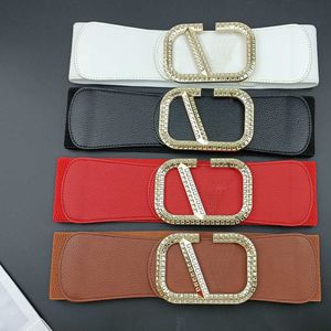 Designerbälten för kvinnor Fashion Brand Elastic Belt Womens Luxury Letter Buckle Midje Kedjeklänning Tillbehör Lady Midjeband Bredd 7cm grossist