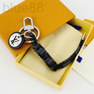 Keychains & Lanyards Designer Leather Sesame Street Doll L Keychain Couple Old Flower Car Bag Pendant DETP