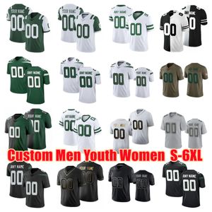 Custom S-6XL Sauce Gardner Football Jerseys Garrett Wilson Quinnen Williams Wilson Mosley Davis Moore Johnson II Flacco White Carter Hall Berrios Mims Smith Cager