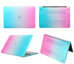 Rainbow Hard Rubberized Case Cover Protector för Apple MacBook Air Pro med Retina 11 13 15 Inch A1706 A1708 A1707