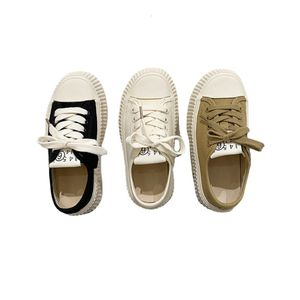 Sneakers Casual Kid Synthetic Leather Round Toe Hook Loop Solid Color canvas shoes Spring Boys Girls Concise Flats 230823