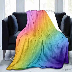 Blankets Flannel Throw Blanket Colourful Pattern King Full Size Blanket for Sofa Couch Bed Super Soft Lightweight Warm R230824