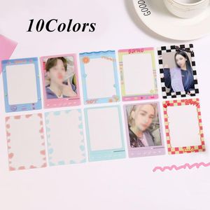 Card Holders INS Style Cute Transparent Sleeve Holder Pocard Binder Instax Po Protection Film School Stationery