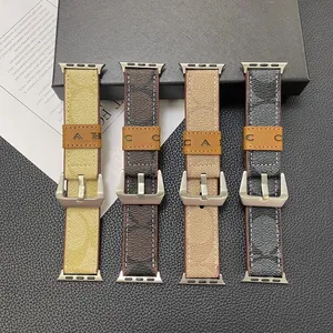 Designerin echtes Leder -Leder -Apple -Uhren -Band -Gurt für Apple Watch Ultra Serie 8 3 4 5 6 7 9 SE GRANT LINK 38 mm 44 mm 45 mm 49 mm 38 mm 40 mm 42 mm Iwatch -Bänder Smart Straps