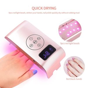 Nail Dryers 2 in 1 Wireless UV Nail Lamp Manicure Drill Grinder Machine 350000RPM Nail Gel File Polisher Nails Sander Fast Drying Nail Dryer 230824