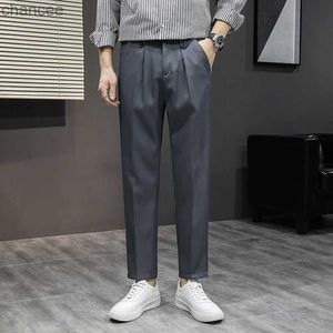 Browon Smart Casual Dress Pants Men Summer Summer Mid Prime Prime Antust Comse Bants Solid Color Fashion Businesslf20230824.